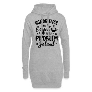 Acrobatics Plus Coffee Equals Problem Solved Acrob - Hoodie-Kleid - Grau meliert - Vorne