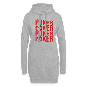poker - Hoodie Dress - heather grey - Front