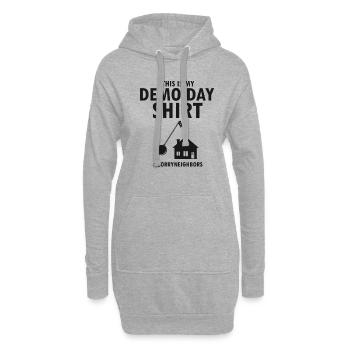 Conception de démolition de maisons et rénovation de maisons - Sweat-shirt à capuche long Femme - gris chiné - Devant