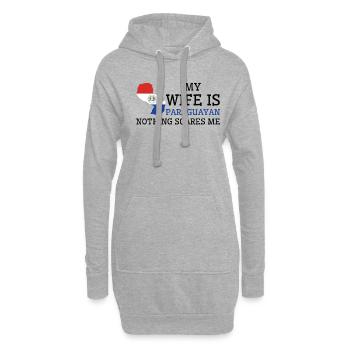 Rien ne me fait peur Femme paraguayenne Paraguay - Sweat-shirt à capuche long Femme - gris chiné - Devant