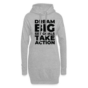 Objectif Vie Citations Message positif Motivant - Sweat-shirt à capuche long Femme - gris chiné - Devant