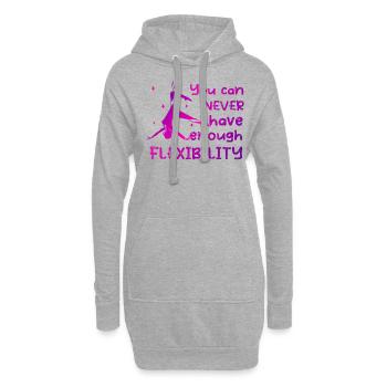 Flexibilität - Lustige Luftseidenakrobatik - Hoodie-Kleid - Grau meliert - Vorne
