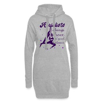 Aerial Silk Akrobatik Circus Aerialist - Hoodie-Kleid - Grau meliert - Vorne