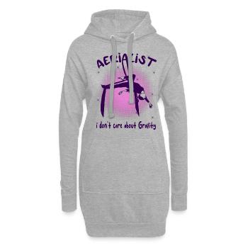 Aerial Silk Akrobatik Circus Aerialist - Hoodie-Kleid - Grau meliert - Vorne
