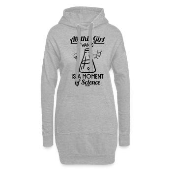 Frau Wissenschaft Labor Chemie - Hoodie-Kleid - Grau meliert - Vorne