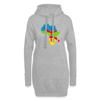 kabyle amazigh flag berber, africa kabyle - Hoodie-Kleid - Grau meliert - Vorne