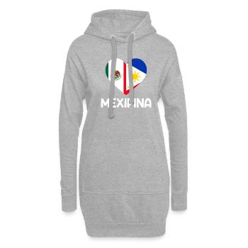 Mexipino Mexican Filipino Mexipino - Hoodie-Kleid - Grau meliert - Vorne
