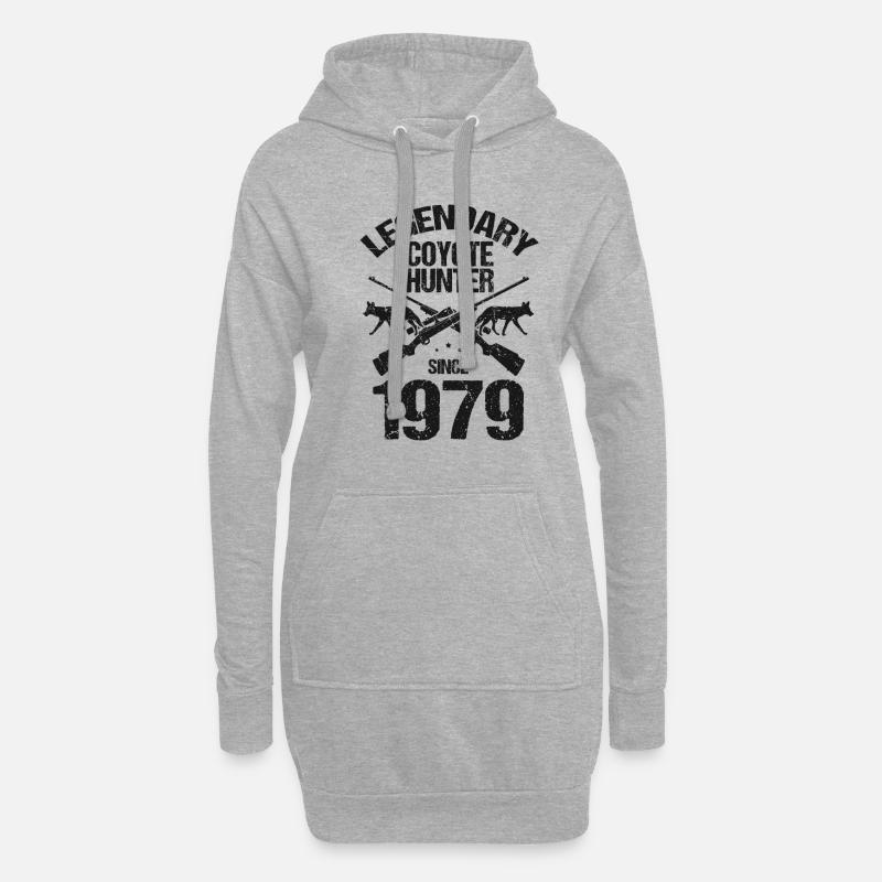 Conception de coyote pour les réacteurs de coyote - Sweat-shirt à capuche long Femme - gris chiné