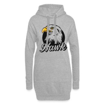 Eagle Brave Ornithologue Fauconnerie Fauconnerie Faucon Faucon Vö - Sweat-shirt à capuche long Femme - gris chiné - Devant