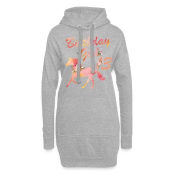 Pferdeliebhaber 13. Geburtstag Für Mädchen Lieben - Hoodie-Kleid - Grau meliert - Vorne