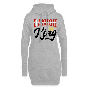 Roi du Danemark Danemark Danemark Drapeau du Danemark - Sweat-shirt à capuche long Femme - gris chiné - Devant