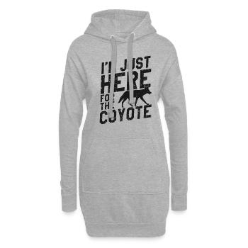 Conception de coyote pour les réacteurs de coyote - Sweat-shirt à capuche long Femme - gris chiné - Devant