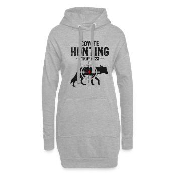 Conception de coyote pour les réacteurs de coyote - Sweat-shirt à capuche long Femme - gris chiné - Devant