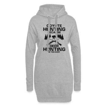 Conception de coyote pour les réacteurs de coyote - Sweat-shirt à capuche long Femme - gris chiné - Devant