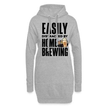 Easily Distraced Home Brewing Homebrow Brewery Bee - Hoodie-Kleid - Grau meliert - Vorne