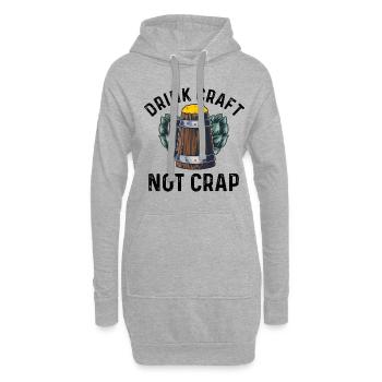 Drink Craft Not Crap Homebrewing Craftbeer Brewery - Hoodie-Kleid - Grau meliert - Vorne