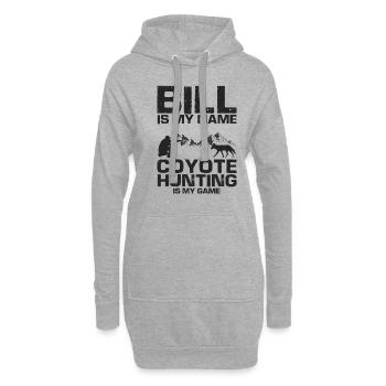 Conception de coyote pour les réacteurs de coyote - Sweat-shirt à capuche long Femme - gris chiné - Devant