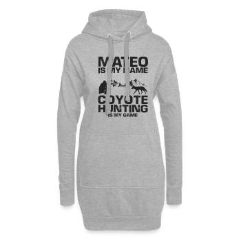 Capture de coyotes et conception de chasseur de coyotes - Sweat-shirt à capuche long Femme - gris chiné - Devant