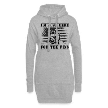 Armwrestler USA-Flaggen-Handdrücken - Hoodie-Kleid - Grau meliert - Vorne