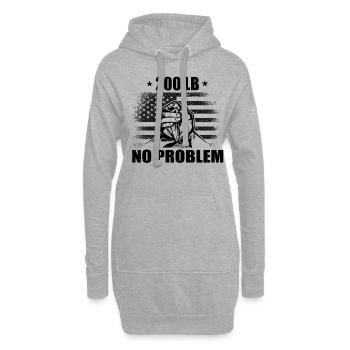 Armwrestler USA-Flaggen-Handdrücken - Hoodie-Kleid - Grau meliert - Vorne