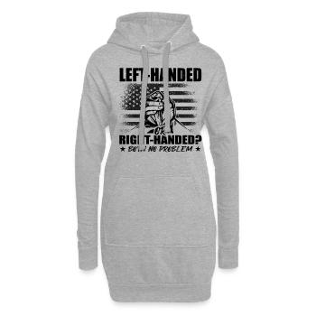 Armwrestler USA-Flaggen-Handdrücken - Hoodie-Kleid - Grau meliert - Vorne