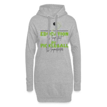Pickleball Education Is Important - Hoodie-Kleid - Grau meliert - Vorne