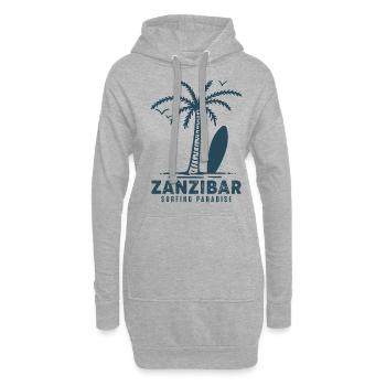 Tansania Palmenstrand Paradies Souvenir Arika - Hoodie-Kleid - Grau meliert - Vorne