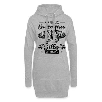 Papillon céleste Silly Men Aimable Insect Fan - Sweat-shirt à capuche long Femme - gris chiné - Devant