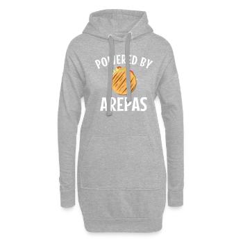 powered by arepas, colombia venezuela arepa - Hoodie-Kleid - Grau meliert - Vorne