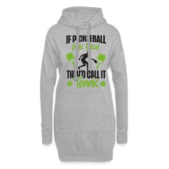 Pickleball Si le pickleball était facile - Sweat-shirt à capuche long Femme - gris chiné - Devant