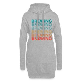 Retro Graphic Homebrewing Winemaking Brewery Craft - Hoodie-Kleid - Grau meliert - Vorne