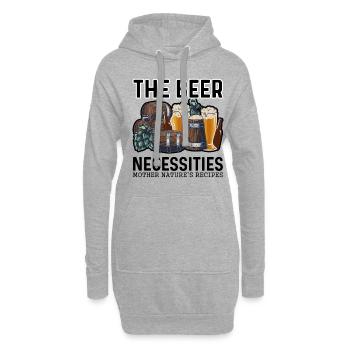 The Beer Necessities Mother Natures Recipes Homebr - Hoodie-Kleid - Grau meliert - Vorne