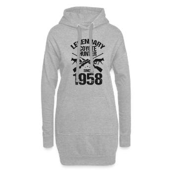 Kojotentöter und Kojotenjagd auf Wildtiere - Hoodie-Kleid - Grau meliert - Vorne