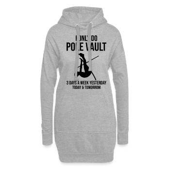 Lustiger Stabhochsprung Stabhochsprung - Hoodie-Kleid - Grau meliert - Vorne