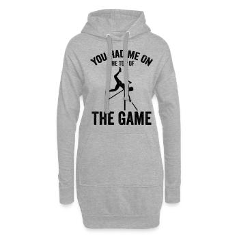 Saut à la perche amusant Saut à la perche - Sweat-shirt à capuche long Femme - gris chiné - Devant