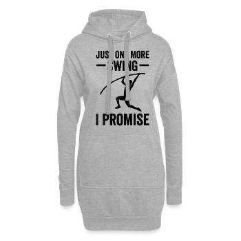 Saut à la perche amusant Saut à la perche - Sweat-shirt à capuche long Femme - gris chiné - Devant