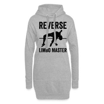 Lustiger Stabhochsprung Stabhochsprung - Hoodie-Kleid - Grau meliert - Vorne