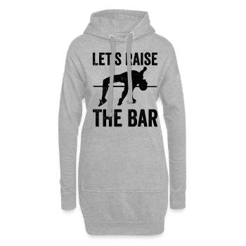 Saut à la perche amusant Saut à la perche - Sweat-shirt à capuche long Femme - gris chiné - Devant