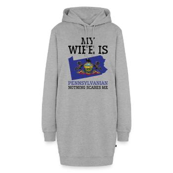 Rien ne me fait peur Pennsylvanian Wife - Sweat-shirt à capuche long Femme - gris chiné - Devant