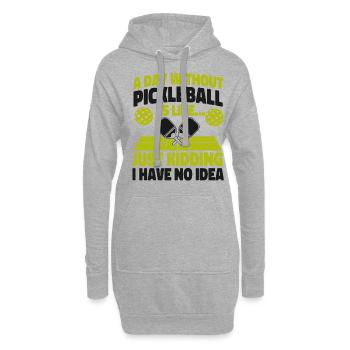 Pickleball Un jour sans - Sweat-shirt à capuche long Femme - gris chiné - Devant