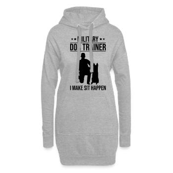 Policier - Sweat-shirt à capuche long Femme - gris chiné - Devant