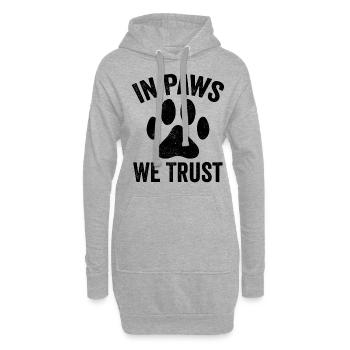 Polizeibeamter Polizeihund - Hoodie-Kleid - Grau meliert - Vorne