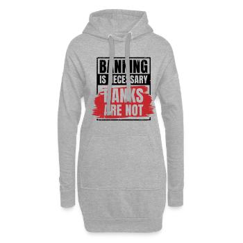 Banking Is Necessary Banks Are Not Banker Employee - Hoodie-Kleid - Grau meliert - Vorne