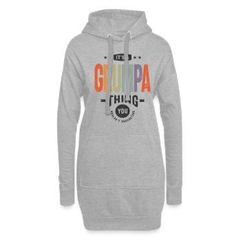 Mens c’est un truc de grumpa drôle papa grand-père - Sweat-shirt à capuche long Femme - gris chiné - Devant
