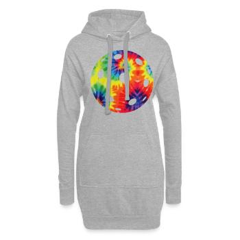 Pickleball Tie Dye Retro 80s 90s - Hoodie Dress - heather grey - Front