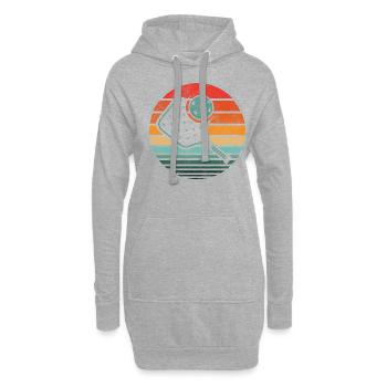 Pickleball Retro Vintage - Sweat-shirt à capuche long Femme - gris chiné - Devant