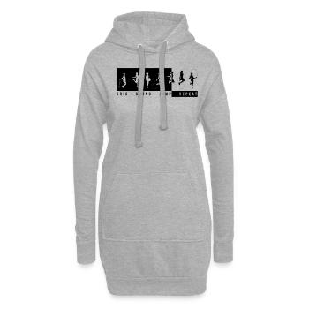 Fitness Roping - Corde à sauter pour femme - Sweat-shirt à capuche long Femme - gris chiné - Devant