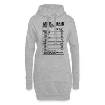 Amazing Facts Animal Keeper During Work Zoo Keeper - Hoodie-Kleid - Grau meliert - Vorne