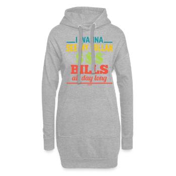 Geld Dollar Reichtum Wohlstand lustiger Spruch - Hoodie-Kleid - Grau meliert - Vorne