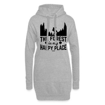 Wald Natur Camping Gebirge - Hoodie-Kleid - Grau meliert - Vorne